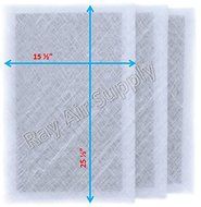 Dynamic Air Cleaner Replacement Filter Pads 17 x 28 Refills (3 Pack) White