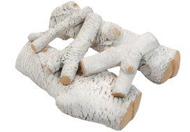 Moda Flame 16" Birch Ceramic Fireplace Gas Logs - 5 Piece