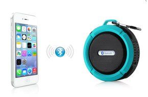 Mondpalast Blue Mini bluetooth V 3.0 + A2DP ISSC Stereo Bass wireless Speaker 5W Rechargeable 145g IPX5 waterproof... N4