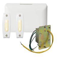 Broan BK142LWH NuTone Chime Kit (2 Lighted Push-Buttons, 1 J-Box Transformer)