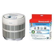 Honeywell 50250-S True HEPA Air Purifier, 390 sq ft and Honeywell Filter A HRF-AP1 Universal Carbon Air Purifier...