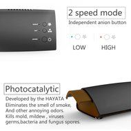 HAYATA Portable Car Air Purifier,Ionizer,Ionic Air cleaner, Car Air Freshener and Order Eliminator removers cigarettes... N3