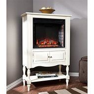 Pemberly Row Fireplace Tower in Antique White