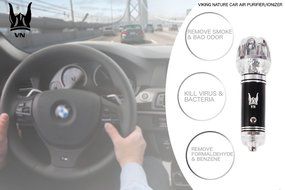 Viking Nature Car Air Purifier / Car Ionizer / Mini Auto Car Gadget Pure Air Odor Cleaner &amp; Smoke Remover (grey) N2