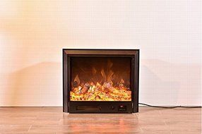 Embedded Fireplace Electric Insert Heater Glass Flame Remote Control N2