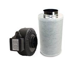 Powermaxx 4-inch Australia Virgin Charcoal Filter and Inline Fan Combo (8 ft Ducting) N6