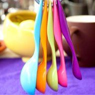 DUFUSTORE 5pcs Plastic Colorful Measuring Spoons Dipper Home Baking Cake Tools New N6