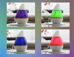 Qingsun Drip Shape Mini Car USB Essential Oil Diffuser Humidifier Car atomizer Air Refresher Purifier Filter(Blue)