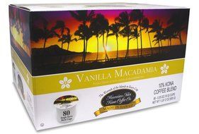 Vanilla Macadamia Kcup 80 Pack Single Serve Cup Kona Coffee N3