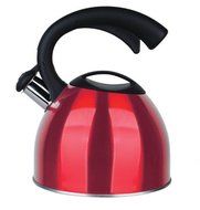 Strauss Stainless Steel 2.6 Quart Whistling Tea Kettle - Induction Ready - Purple N2