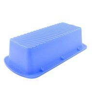 Rectangle Non-stick Toast Bread Cake Baking Mold Loaf Tin Silicone Bakeware Pan (ฺBlue) N7