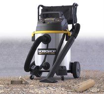 WORKSHOP Wet/Dry Vacs WS1600SS Stainless Steel 6.5-Peak Wet Dry Vacuum Cleaner, 16 Gallon N6