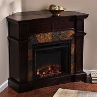 Upton Home Hollandale Espresso Stacked Electric Fireplace N2