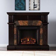 Upton Home Hollandale Espresso Stacked Electric Fireplace N3