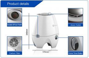 Efficient Home Air Purifier with UV Sanitizer and Activated Carbon Filter N4