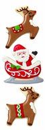 Wilton 2308-0328 Holiday 3-Piece Santa Reindeer Cookie Cutter