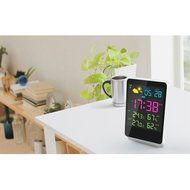 Wireless Weather Stations Large LED Displayer Forecast Station with Indoor/Outdoor Temperature &amp; Humidity Monitors
