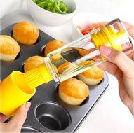 ONLADY&reg; Creative Dual-purpose High-temperature Resistance Silicone Bottle Brush Baster for BBQ Yellow N5
