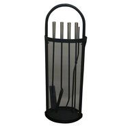 Arched Fireplace Tool Set with Poker, Brush, Tongs, and Shovel By Boone Hearth N2