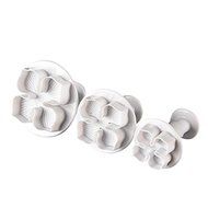 YIJIA 3PCS/Set 3D Flower Hydrangea Fondant Cake Sugar Craft Plunger Cutter Mold N3