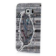 S6 Case,Samsung Galaxy S6 Case - Wallet 3D Effect Colorful Print Patterns Premuim PU Leather Soft TPU Inner Cover... N9