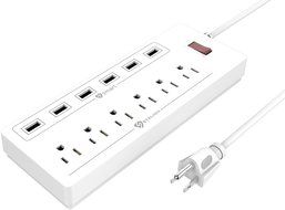 Stalion Surge Protector Power Strip Socket 900 Joule with 6-USB Charging Ports &amp; 6-Outlets Universal for Home...
