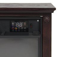 Best Choice Products Large Room Infrared Quartz Electric Fireplace Heater Honey Oak Finish w/ Remote N11