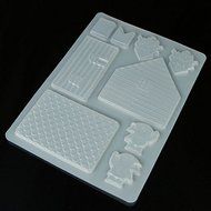 DIY Decor Tool Christmas House Cake Mold Chocolate Baking Mould Pudding Jelly shopping N7
