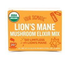 Lion&rsquo;s Mane Mushroom Elixir Mix by Four Sigmatic (20 Count) &ndash; Helps Improve Memory, Concentration &amp; Focus &ndash; Safe... N11