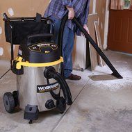 WORKSHOP Wet/Dry Vacs WS1600SS Stainless Steel 6.5-Peak Wet Dry Vacuum Cleaner, 16 Gallon N7
