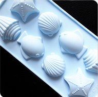 8 Holes Sea Shells Ice Chocolate Making Cake Tools Silicone Cake Mold Candy Jelly Soap Modeling Mould N2