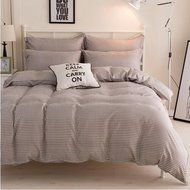 Yaheeda 4 Pcs Duvet Cover Quilt Cover Bedding Set bed Sheet Set,Blue Grid,1.8m/6ft N2