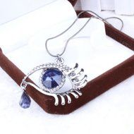 Fine Quality Crystal Teardrop Eye Lashes Long Sweater Chain Necklace Jewelry New