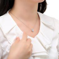 Jewelry Set- Morenitor[TM] White Gold Plated Swarovski Elements Crystal Necklace Earrings Set