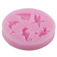 Kobwa(TM) Baby Shower Theme 3D Shoe Shape Silicone Cake Mold Candy Jelly Fondant Making Mold Tools (Pink) with... N14