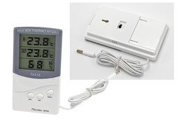 Professional Thermometer Hygrometer Tool Dual Sensor LCD Display Digital Indoor Outdoor Thermometer Min Max Record... N2