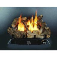 Kozy World, GLD1850 Fireplace Log Set, Vent-Free, Dual Fuel, 18 inch