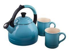 Le Creuset Peruh 1.7qt Tea Kettle &amp; Mug - Caribbean