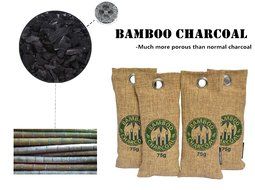 Natural Bamboo Charcoal Bag, Shoe Deodorizer, Car Deodorizer, Air Purifying Bag, Odor Eliminator 75g*2 N6