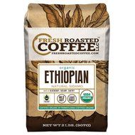Organic Ethiopian Natural Sidamo Fair Trade Coffee, Whole Bean, Fresh Roasted Coffee LLC. (2 lb.)