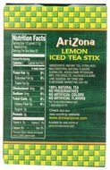 AriZona Lemon Iced Tea Iced Tea Stix Sugar Free, 0.7-Ounce Boxes (Pack of 6)