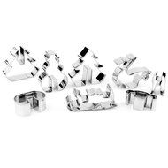 Biowow 8pcs Christmas Cake Mold Stainless Steel Cookie Cutter Mould Icing Mold DIY Baking Tools N4