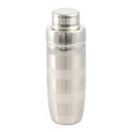 Cambridge Silversmiths Satin Mirror Stripe Shaker, 24 oz, Stainless Steel