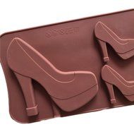 JLHua High Heels Candy Mold Silicone Chocolate Mold Fondant Lace Cake Baking Accessories N3