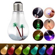USB humidifier, Jaragar Portable Bulb Design Humidifier 400ml Capacity Lamp Air Humidifier 7 Colorful LED Night... N16