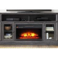 Gray Whalen Remote Control Barston Fireplace Media Console For TV's Up To 70" N2