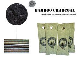 Natural Bamboo Charcoal Bag, Shoe Deodorizer, Car Deodorizer, Air Purifying Bag, Odor Eliminator 75g*2 N13