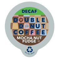 Double Donut Coffee Decaf Mocha Nut Fudge Flavored Coffee Single Serve Cups For Keurig K Cup Brewer (24 Count)