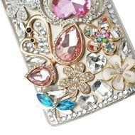 Spritech(TM) Bling Phone Case For LG G3 mini,3D Handmade Purple Crystal Silver Flower Pendant Accessary Design... N8