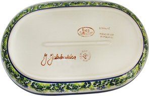 Boleslawiec Stoneware - Polish Pottery 10.75" Oval Serving Platter - Eva's Collection "Serenity"